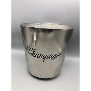 Deco 79 Aluminum Tall Floor Champagne Ice Bucket 9”x9” Gray MISSING LEGS *READ